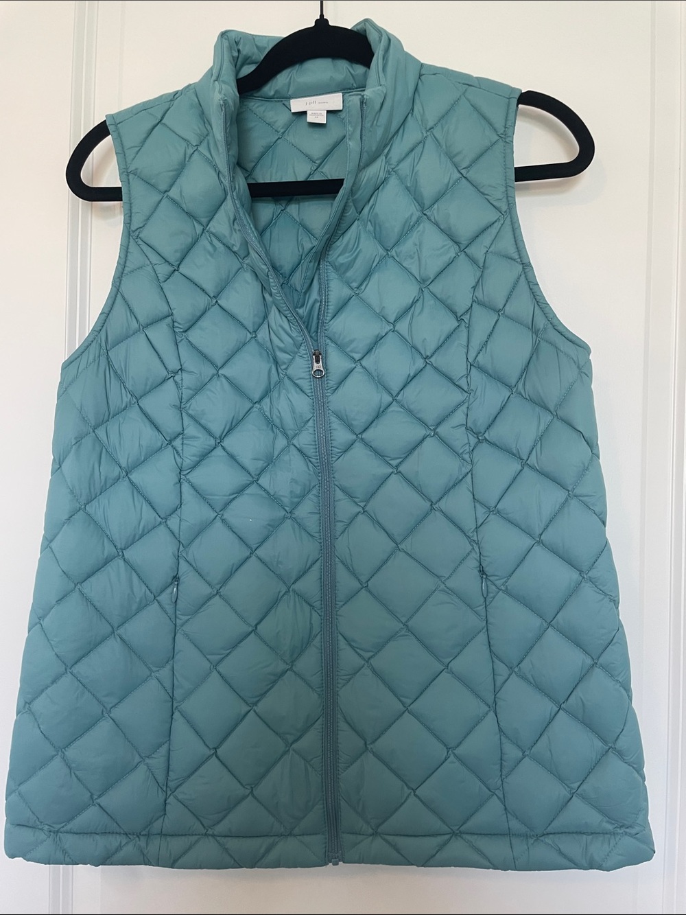 J. Jill Quilted Teal Blue Puffer Vest